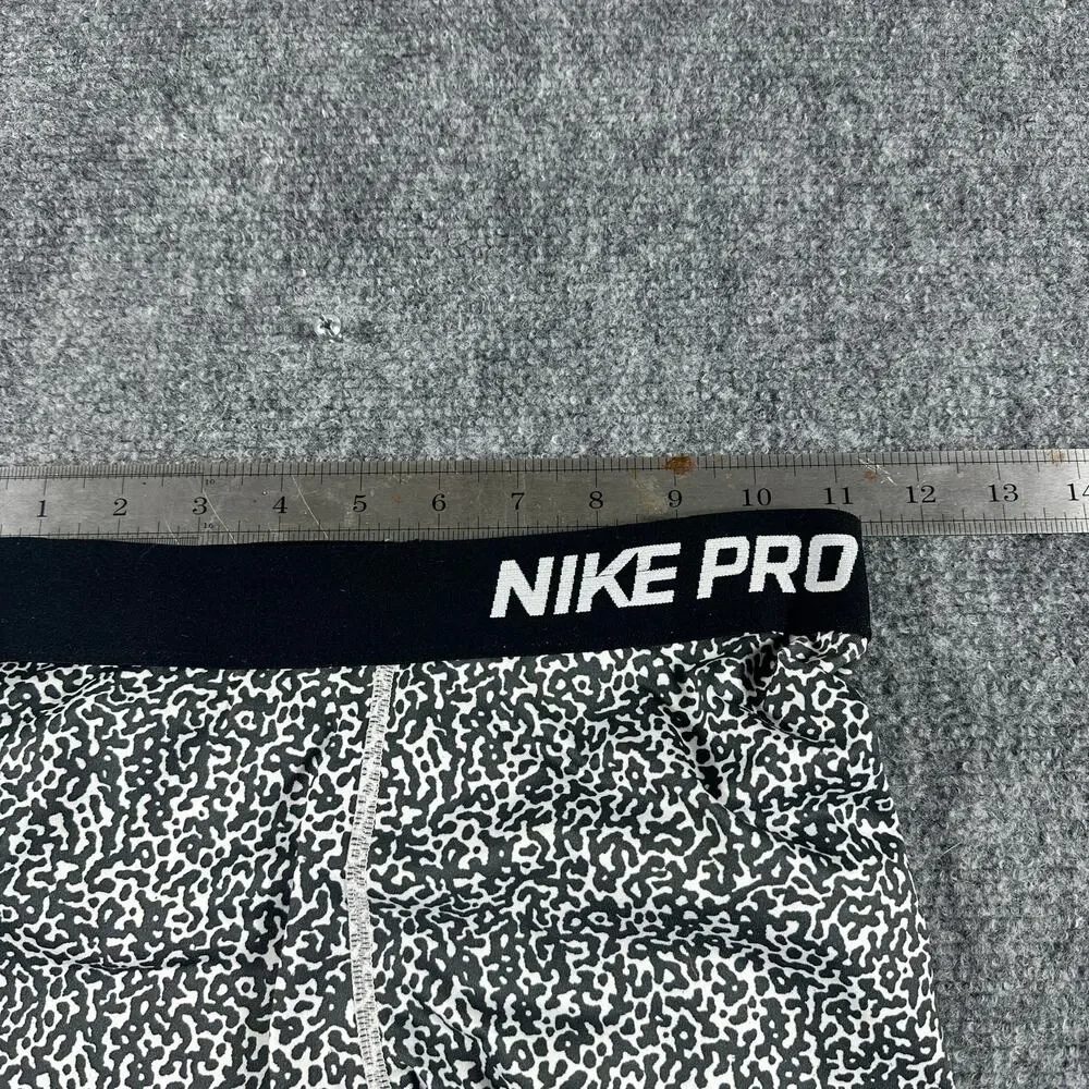 Nike Pro Women's XS Black White Abstract Print Compression Leggings 744839-187